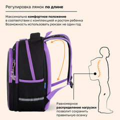 Рюкзак BRAUBERG OPTIMA, 2 отделения, с брелоком, "Сияющий единорог", 36х27х18 см, 273157