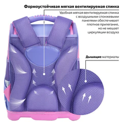 Ранец ЮНЛАНДИЯ WISE, 1 отделение, 3 кармана, устойчивое дно, "Верные друзья", 37х29х15 см, 273161
