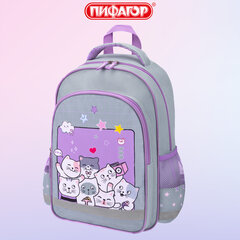 Рюкзак ПИФАГОР SCHOOL, 1 отделение, 3 кармана, "Вечеринка", 38x28х14 см, 273165