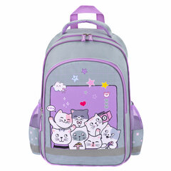 Рюкзак ПИФАГОР SCHOOL, 1 отделение, 3 кармана, &laquo;Cats selfie&raquo;, 38&times;28&times;14 см, 273165