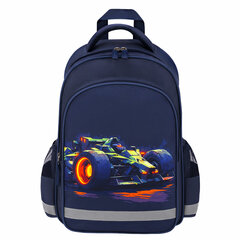 Рюкзак ПИФАГОР SCHOOL, 1 отделение, 3 кармана, &laquo;Speed bolid&raquo;, 38&times;28&times;14 см, 273170
