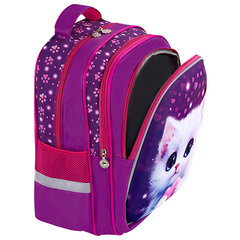 Рюкзак BRAUBERG KIDS MIND с пеналом в комплекте, 2 отделения, &laquo;Humble Cat&raquo;, 40&times;28&times;18 см, 273176