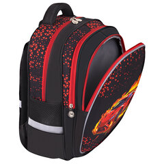 Рюкзак BRAUBERG KIDS MIND с пеналом в комплекте, 2 отделения, &laquo;Fiery Road&raquo;, 40&times;28&times;18 см, 273177