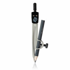 Циркуль с карандашом, 125 мм, серый, блистер с европодвесом, РОССИЯ, GLOBUS, ЦНК-40БС