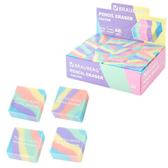 Ластик кросс-серия PASTEL, 34&times;34&times;14 мм, квадратный, ассорти, ЭКО ПВХ, BRAUBERG, 273210