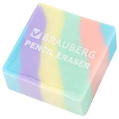 Ластик кросс-серия PASTEL, 34&times;34&times;14 мм, квадратный, ассорти, ЭКО ПВХ, BRAUBERG, 273210