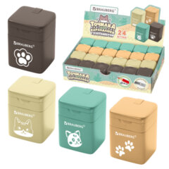 Точилка кросс-серия &laquo;МИЛЫЕ КОТЫ&raquo;, с контейнером, корпус ассорти, BRAUBERG, 273226