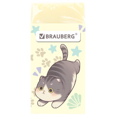 Ластик кросс-серия МИЛЫЕ КОТЫ, 50&times;24&times;10 мм, прямоугольный, картонный держатель, ассорти, ЭКО ПВХ, BRAUBERG, 273227