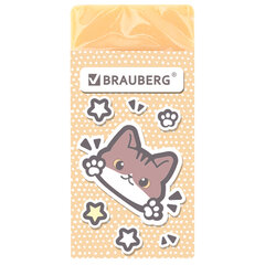 Ластик кросс-серия МИЛЫЕ КОТЫ, 50&times;24&times;10 мм, прямоугольный, картонный держатель, ассорти, ЭКО ПВХ, BRAUBERG, 273227