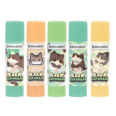 Клей-карандаш 15 г, кросс-серия &laquo;МИЛЫЕ КОТЫ&raquo;, ассорти, BRAUBERG, 273228