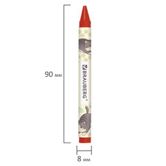 Восковые мелки BRAUBERG &laquo;МИЛЫЕ КОТЫ&raquo;, НАБОР 12 цветов, 273229