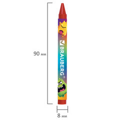 Восковые мелки BRAUBERG &laquo;МОНСТРИКИ&raquo;, 12 цветов, 273238