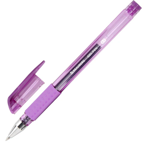 Ручка гелевая с грипом, кросс-серия PASTEL, BRAUBERG, ЧЕРНАЯ, стандартный узел 0,5 мм, линия письма 0,35 мм, 273254 - фото 5