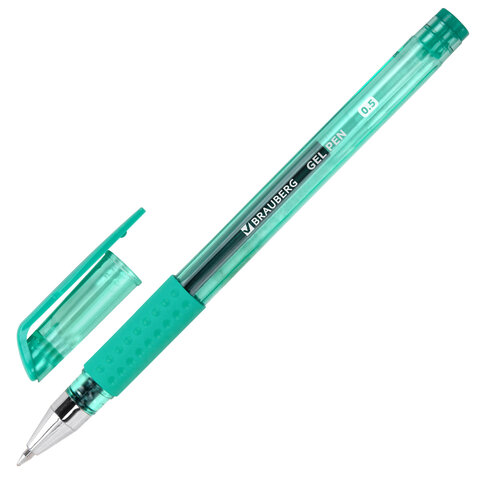 Ручка гелевая с грипом, кросс-серия PASTEL, BRAUBERG, ЧЕРНАЯ, стандартный узел 0,5 мм, линия письма 0,35 мм, 273254 - фото 4