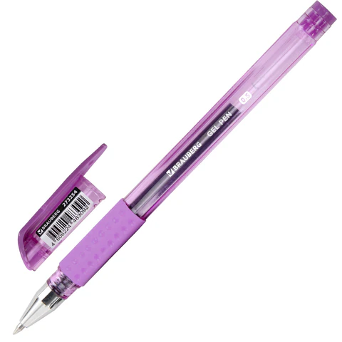 Ручка гелевая с грипом, кросс-серия PASTEL, BRAUBERG, ЧЕРНАЯ, стандартный узел 0,5 мм, линия письма 0,35 мм, 273254 - фото 6