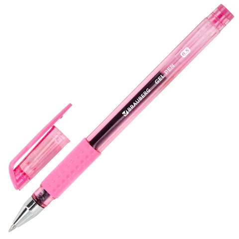 Ручка гелевая с грипом, кросс-серия PASTEL, BRAUBERG, ЧЕРНАЯ, стандартный узел 0,5 мм, линия письма 0,35 мм, 273254 - фото 3