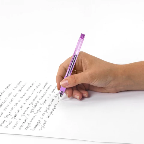 Ручка гелевая с грипом, кросс-серия PASTEL, BRAUBERG, ЧЕРНАЯ, стандартный узел 0,5 мм, линия письма 0,35 мм, 273254 - фото 11