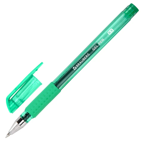 Ручка гелевая с грипом, кросс-серия PASTEL, BRAUBERG, ЧЕРНАЯ, стандартный узел 0,5 мм, линия письма 0,35 мм, 273254 - фото 2