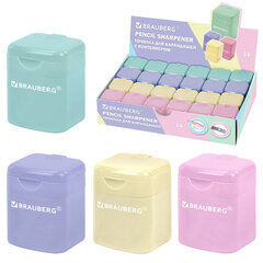Точилка кросс-серия &laquo;PASTEL&raquo;, с контейнером, корпус ассорти, BRAUBERG, 273255