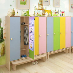 Кармашки-органайзер в шкафчик для детского сада ЮНЛАНДИЯ, увеличенный размер, 26&times;80 см, &laquo;Sleepy kitty&raquo;, 273281