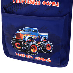 Кармашки-органайзер в шкафчик для детского сада ЮНЛАНДИЯ, увеличенный размер, 26&times;80 см, &laquo;Monster truck&raquo;, 273282