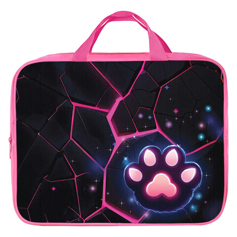 Папка на молнии с ручками BRAUBERG А4, 1 отделение, полиэстер, 80 мм, "Pink lava", 273299 - фото 2