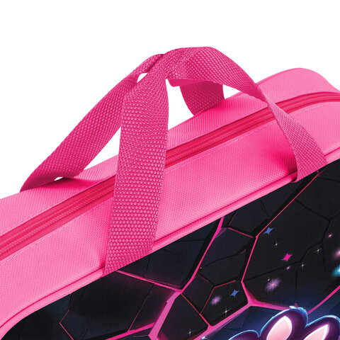 Папка на молнии с ручками BRAUBERG А4, 1 отделение, полиэстер, 80 мм, "Pink lava", 273299 - фото 4