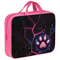 Папка на молнии с ручками BRAUBERG А4, 1 отделение, полиэстер, 80 мм, "Pink lava", 273299