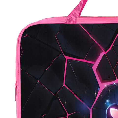 Папка на молнии с ручками BRAUBERG А4, 1 отделение, полиэстер, 80 мм, "Pink lava", 273299 - фото 5