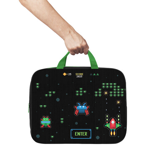 Папка на молнии с ручками BRAUBERG А4, 1 отделение, полиэстер, 80 мм, "Space strike", 273306 - фото 7