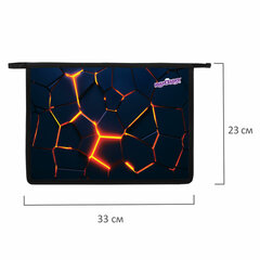 Папка для тетрадей ЮНЛАНДИЯ А4, 1 отделение, пластик, на молнии, &laquo;Volcano split&raquo;, 273350