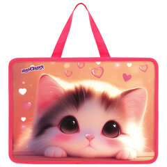 Папка на молнии с ручками ЮНЛАНДИЯ А4, 1 отделение, пластик, 80 мм, &laquo;Dreamy kitty&raquo;, 273361