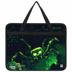 Папка на молнии с ручками BRAUBERG А4, 1 отделение, пластик, 80 мм, &laquo;Ominous spider&raquo;, 273371