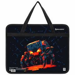 Папка на молнии с ручками BRAUBERG А4, 1 отделение, пластик, 80 мм, &laquo;Fire spider&raquo;, 273374