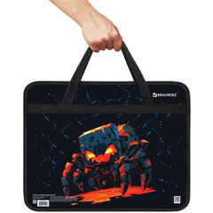 Папка на молнии с ручками BRAUBERG А4, 1 отделение, пластик, 80 мм, &laquo;Fire spider&raquo;, 273374