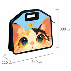 Папка-сумка ЮНЛАНДИЯ, 1 отделение, фетровые ручки, 34&times;30&times;11 см, &laquo;Cute catcher&raquo;, 273379