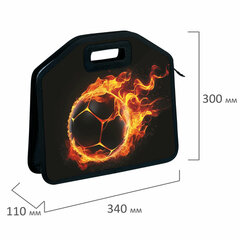 Папка-сумка ЮНЛАНДИЯ, 1 отделение, фетровые ручки, 34&times;30&times;11 см, &laquo;Fire ball&raquo;, 273381