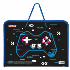 Папка для труда на молнии с ручками ПИФАГОР А4, 1 отделение, пластик, органайзер, &laquo;Lucky gamer&raquo;, 273390