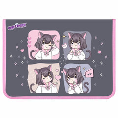 Папка для труда на молнии ЮНЛАНДИЯ А4, 1 отделение, откидная планка, органайзер, &laquo;Anime dreamer&raquo;, 273393