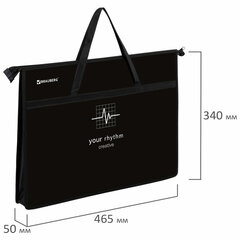 Папка для рисунков и чертежей с ручками BRAUBERG А3, пластик, молния сверху, &laquo;Creative&raquo;, 273411