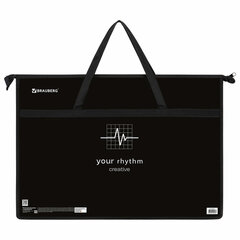 Папка для рисунков и чертежей с ручками BRAUBERG А3, пластик, молния сверху, &laquo;Creative&raquo;, 273411