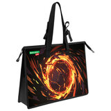 Папка для рисунков и чертежей с регулируемыми ручками BRAUBERG KIDS А3,1 отделение, карман внутри, "Fire split", 273416