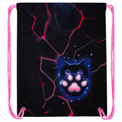 Мешок для обуви BRAUBERG PREMIUM, карман, подкладка, светоотражайка, 43&times;33 см, &laquo;Pink lava&raquo;, 273441