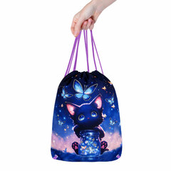 Мешок для обуви BRAUBERG PREMIUM, карман, подкладка, светоотражайка, 43&times;33 см, &laquo;Night catcher&raquo;, 273442