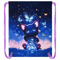 Мешок для обуви BRAUBERG PREMIUM, карман, подкладка, светоотражайка, 43&times;33 см, &laquo;Night catcher&raquo;, 273442