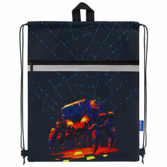 Мешок для обуви BRAUBERG, с петлей, светоотражающая полоса, 2 отделения, 46&times;36 см, &laquo;Fire spider&raquo;, 273450