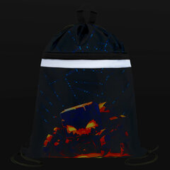 Мешок для обуви BRAUBERG, с петлей, светоотражающая полоса, 2 отделения, 46&times;36 см, &laquo;Fire spider&raquo;, 273450