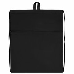 Мешок для обуви BRAUBERG БОЛЬШОЙ, с ручкой, карман на молнии, сетка, 49&times;41 см, &laquo;Total Black&raquo;, 273453