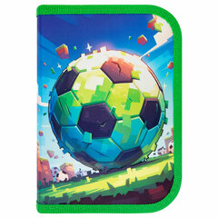 Пенал ПИФАГОР, 1 отделение, 1 откидная планка, полиэстер, 19&times;13 см, &laquo;Football match&raquo;, 273476