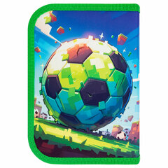 Пенал ПИФАГОР, 1 отделение, 1 откидная планка, полиэстер, 19&times;13 см, &laquo;Football match&raquo;, 273476